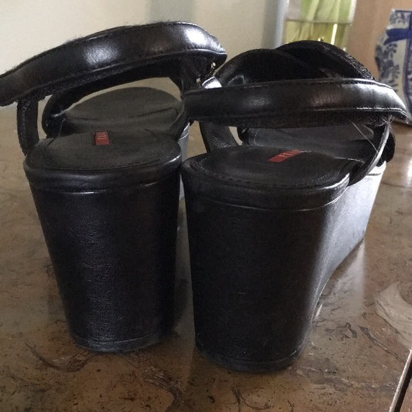 Prada Grosgrain Criss Cross Crossover Wedge Heel - Picture 4 of 7